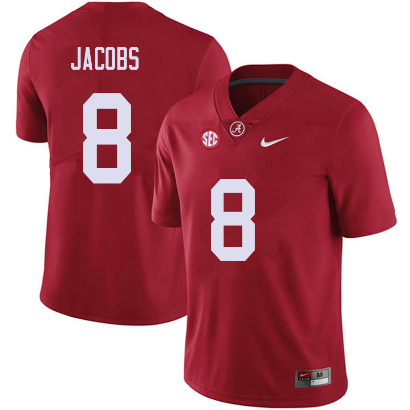 Alabama Crimson Tide Men's Josh Jacobs #8 Red NCAA Nike Authentic Stitched 2018 College Football Jersey JK16M54WV